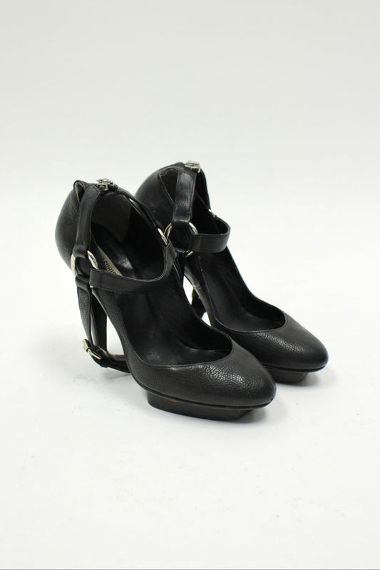 Early 00s Miharayasuhiro Strappy Leather Heels