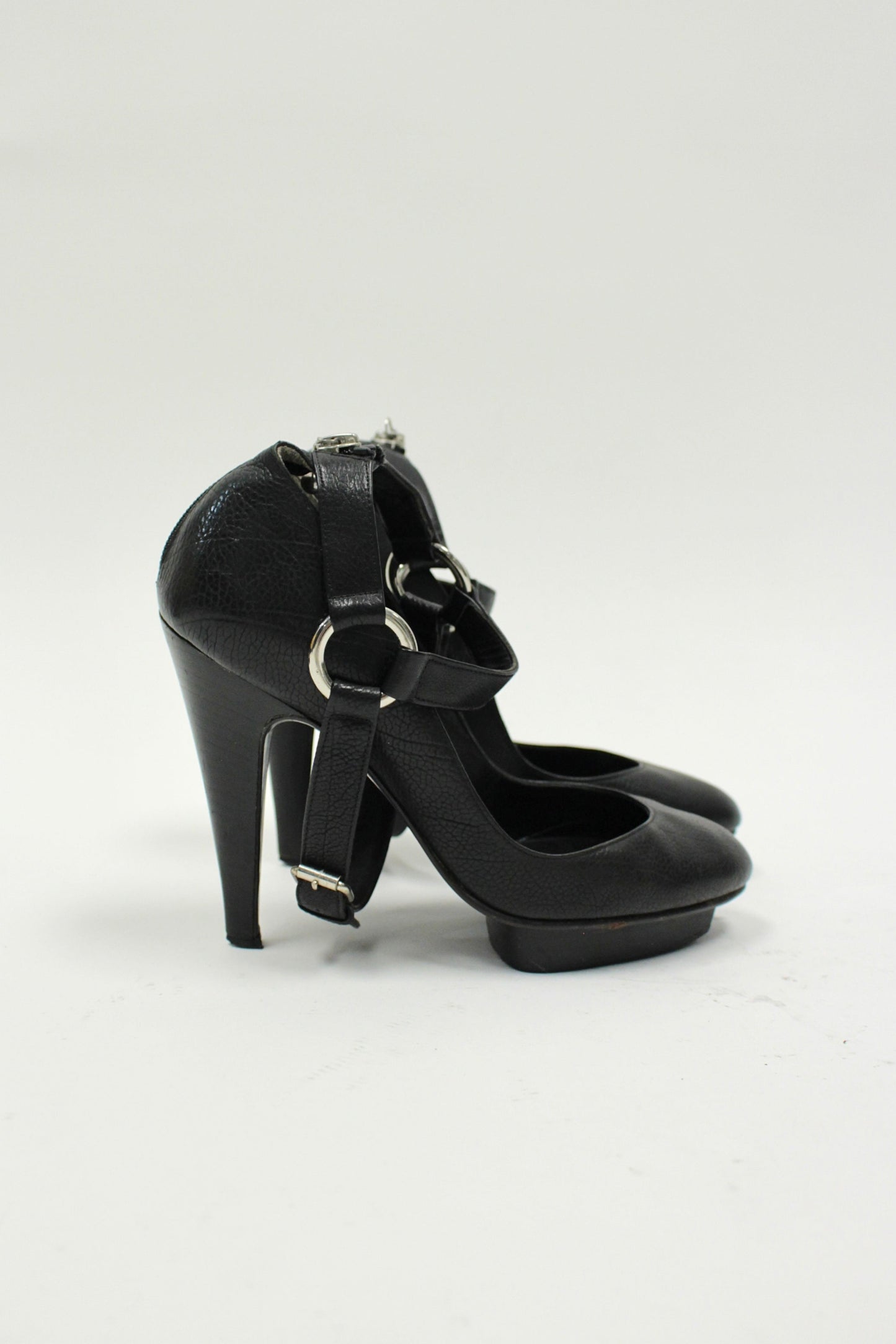 Early 00s Miharayasuhiro Strappy Leather Heels