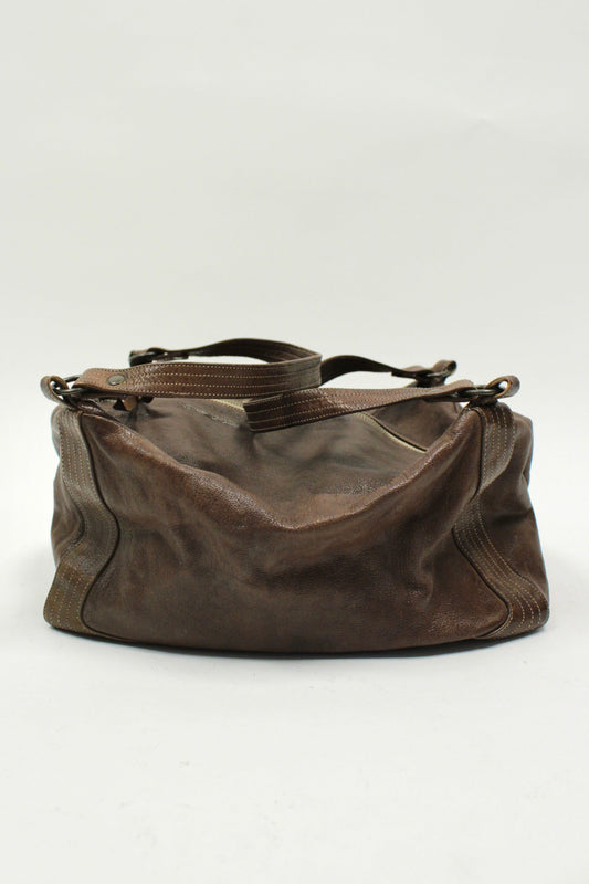 Early 00s Christian Peau Square Leather Boston Bag