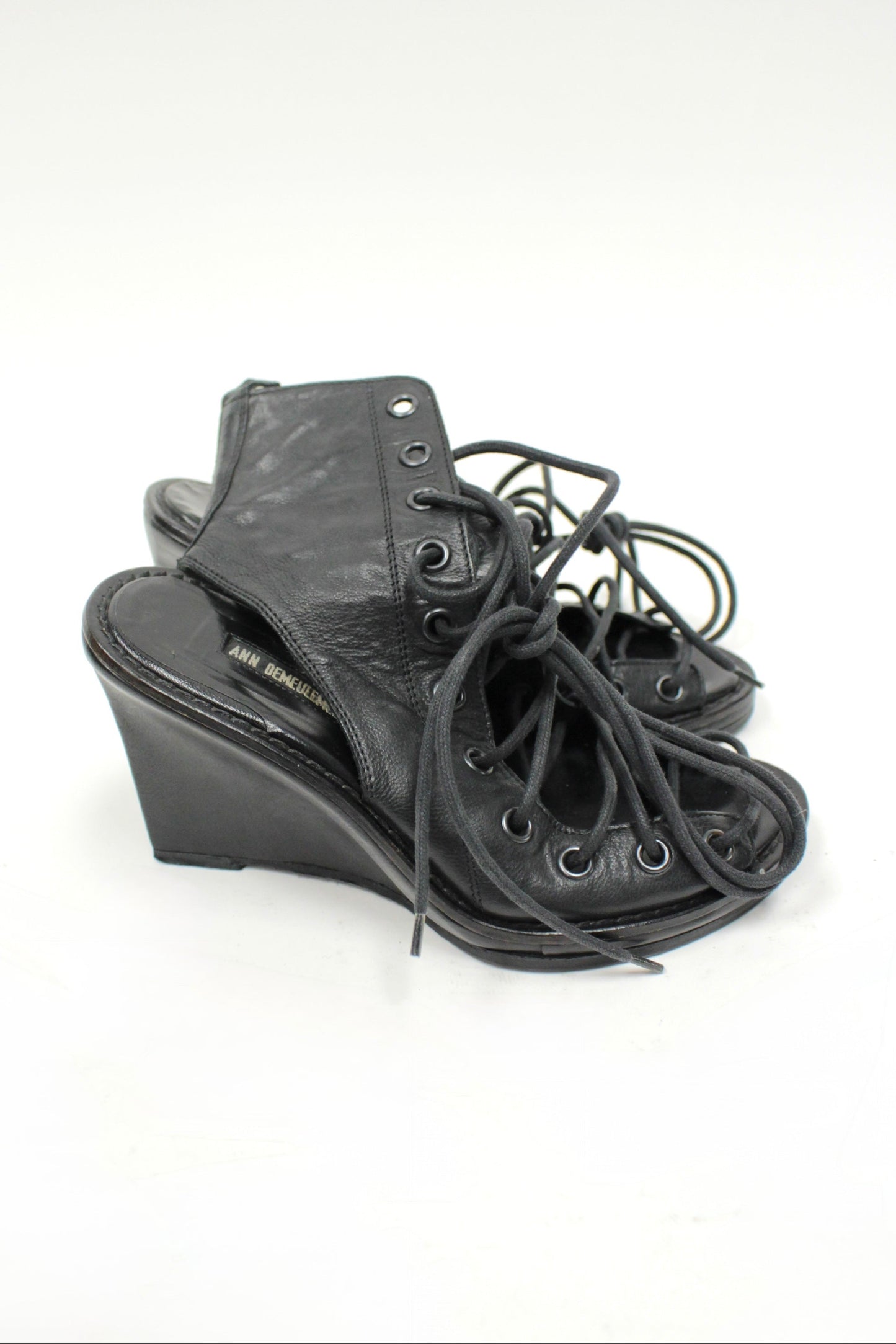 S/S09 Ann Demeulemeester Lace-Up Wedge Sandals