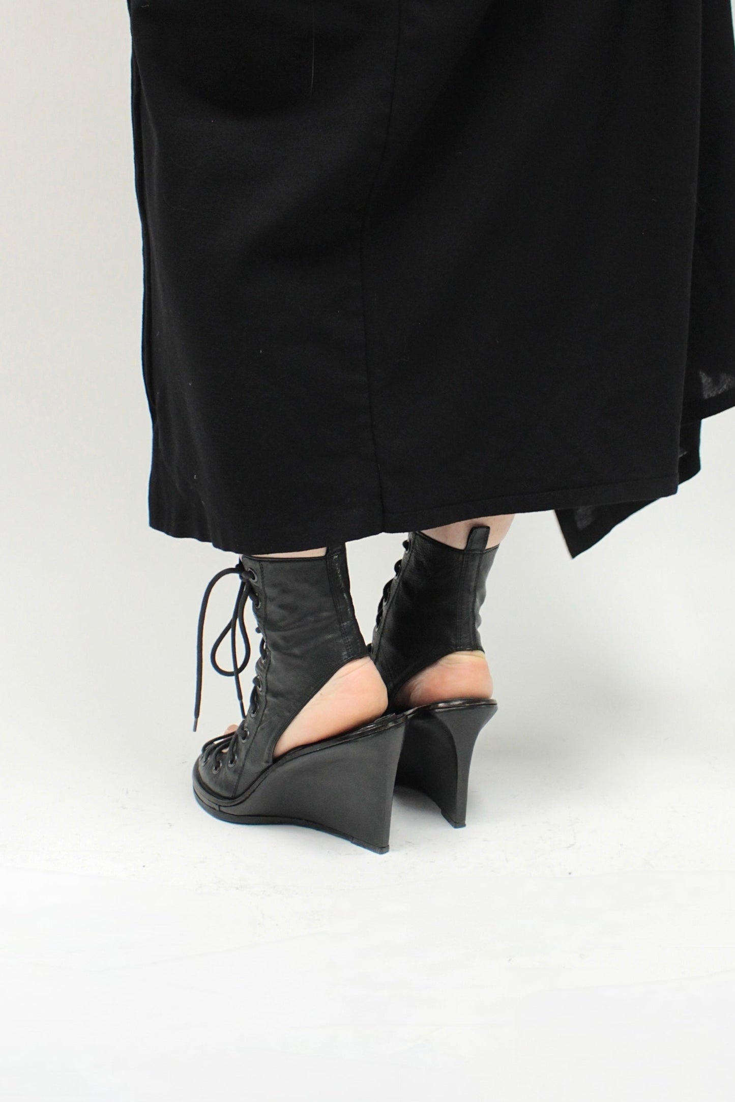 S/S09 Ann Demeulemeester Lace-Up Wedge Sandals