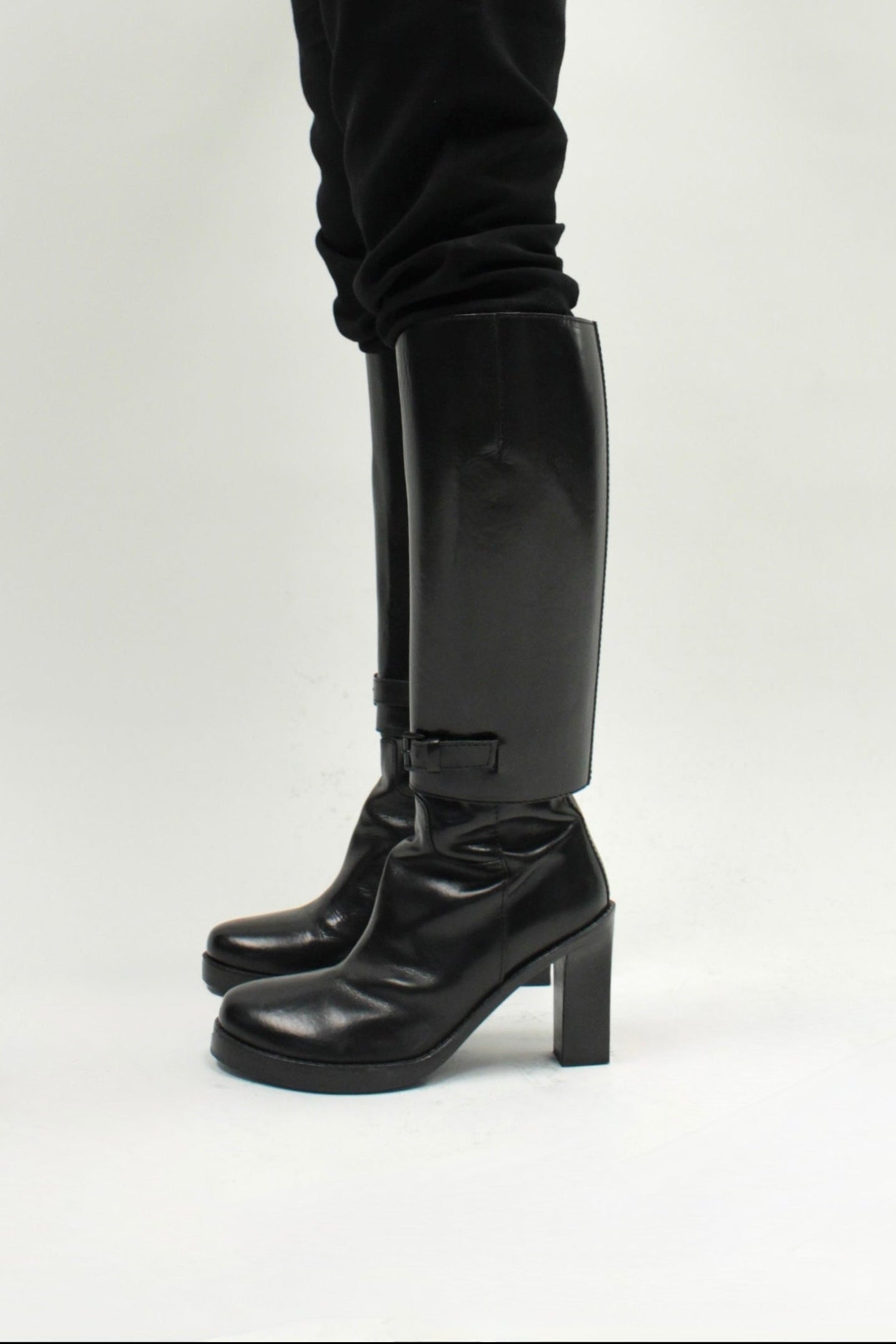 F/W09 Ann Demeulemeester Detachable Leather Knee-High Boots