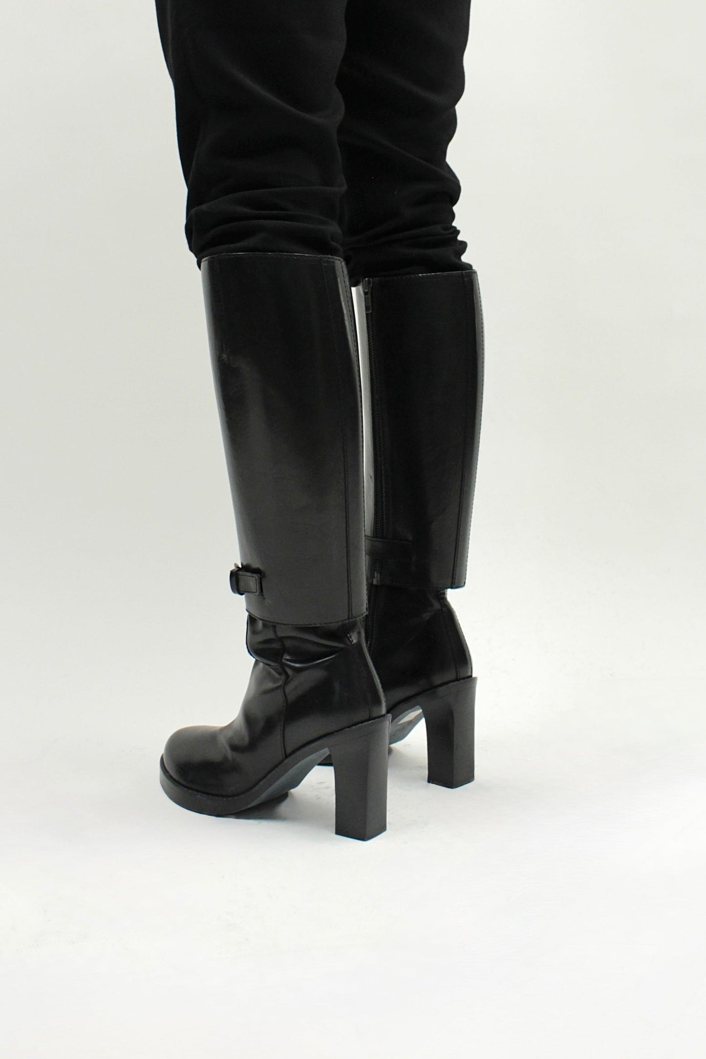 F/W09 Ann Demeulemeester Detachable Leather Knee-High Boots