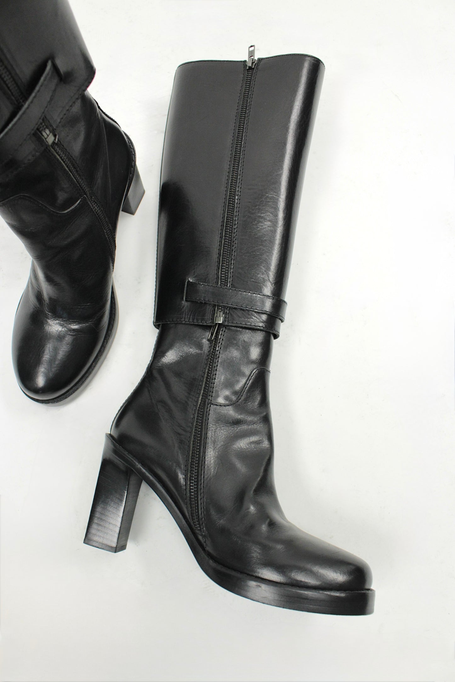 F/W09 Ann Demeulemeester Detachable Leather Knee-High Boots