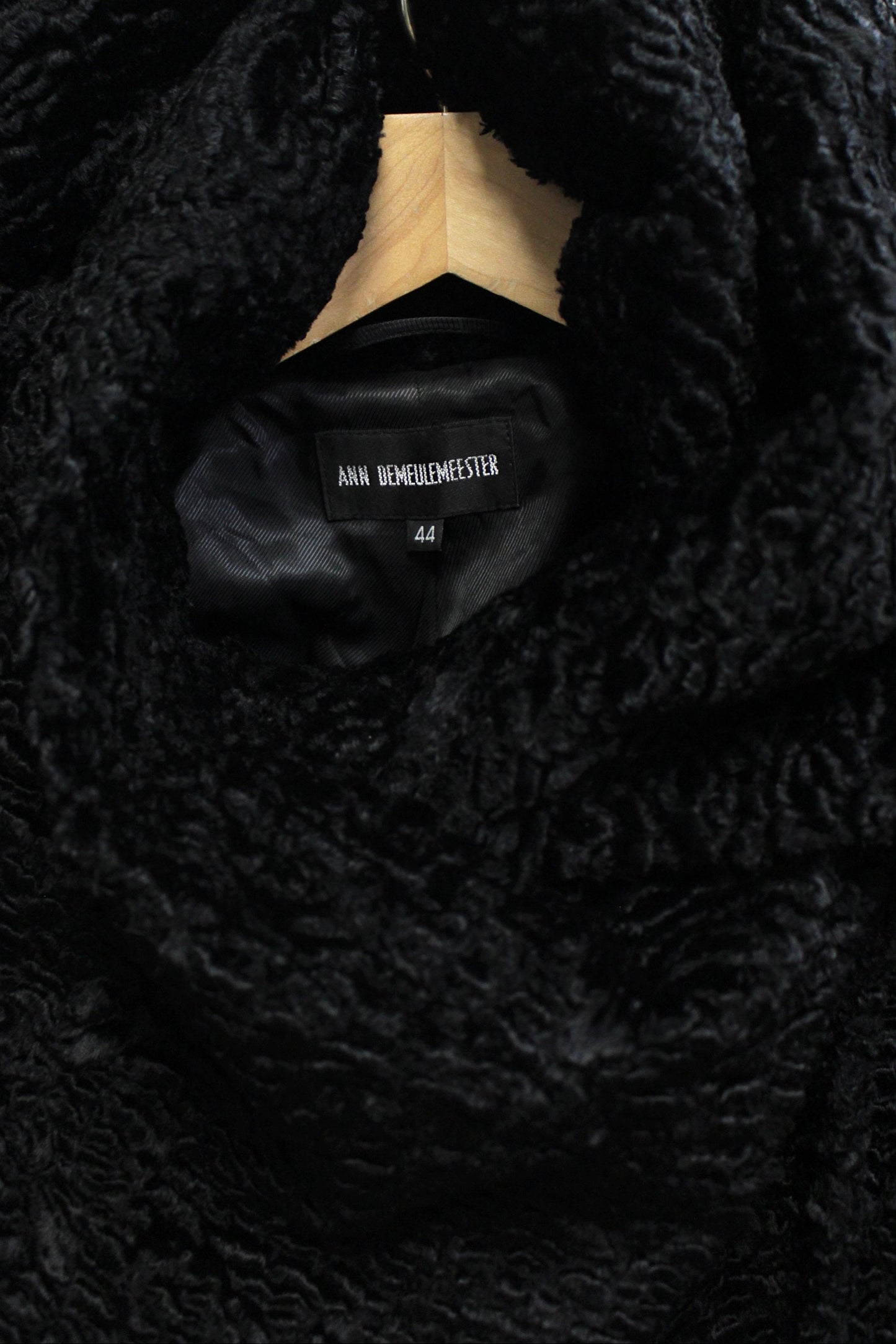 F/W10 Ann Demeulemeester Karakul Belted Coat