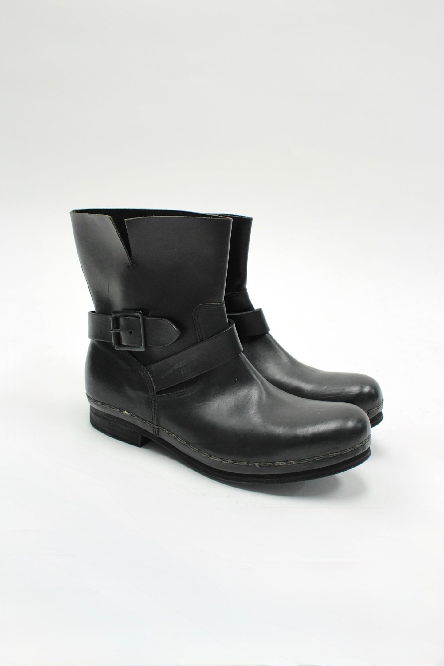 Ballet Isamu Katayama Backlash Black Leather Ankle Boots