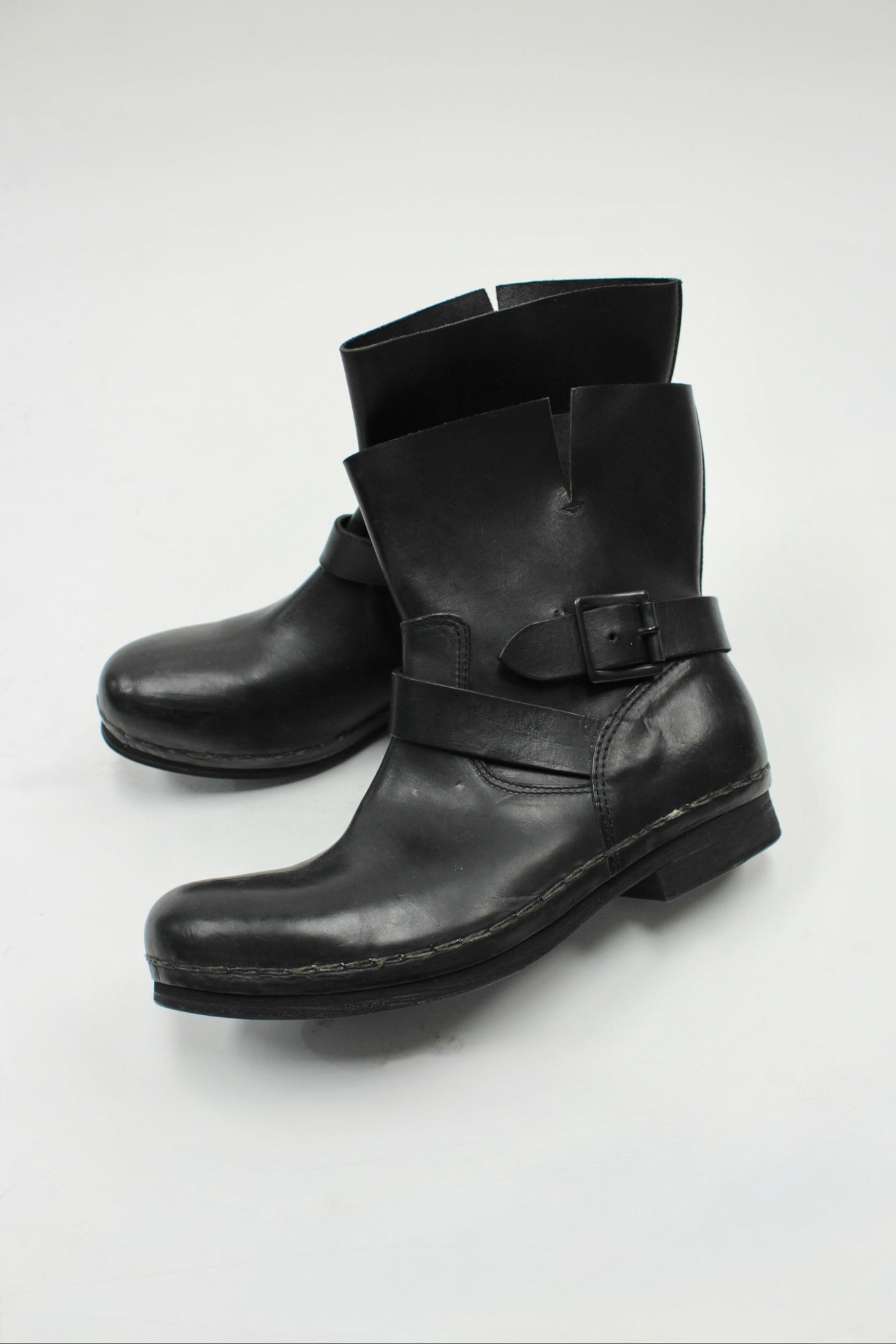 Ballet Isamu Katayama Backlash Black Leather Ankle Boots