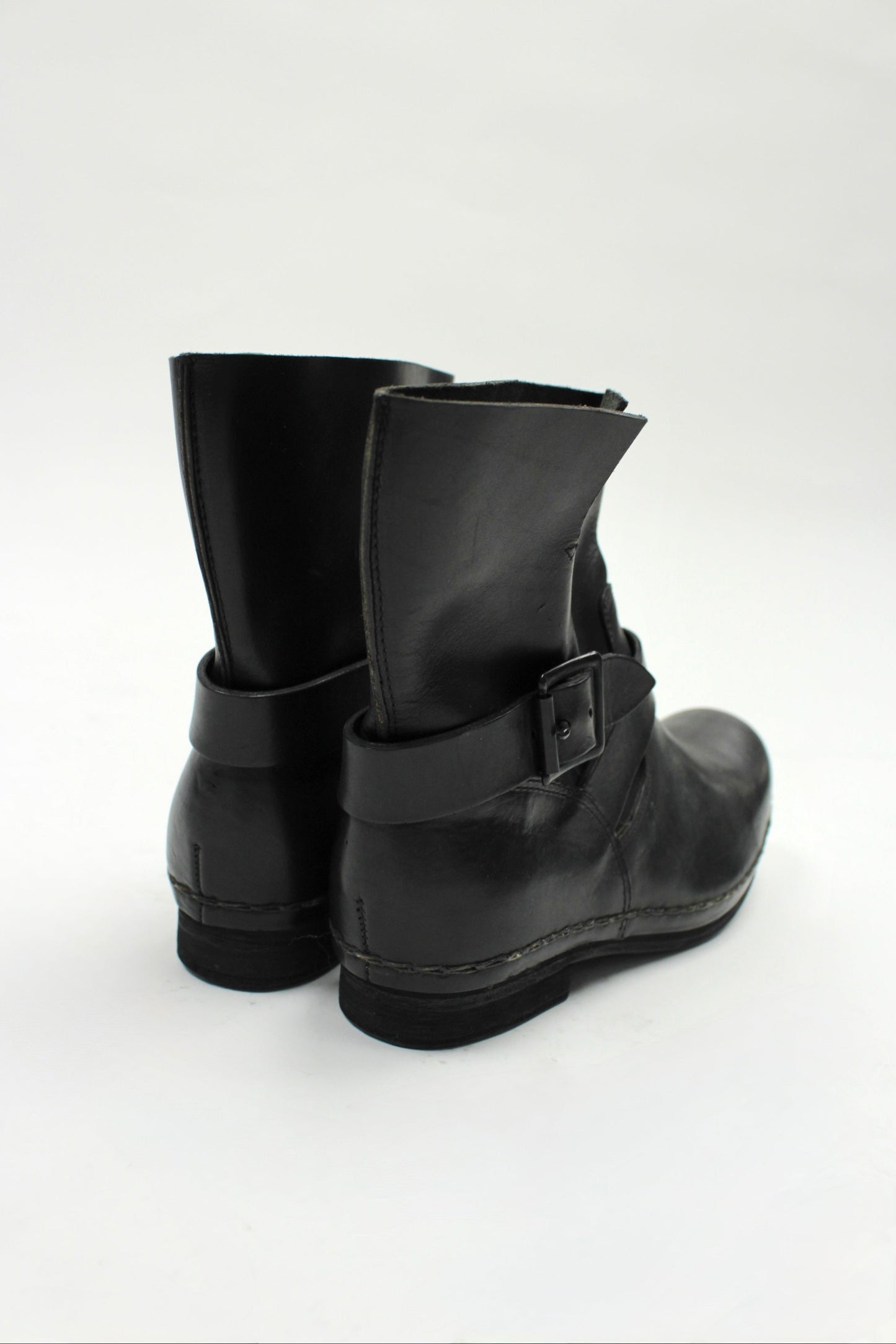 Ballet Isamu Katayama Backlash Black Leather Ankle Boots