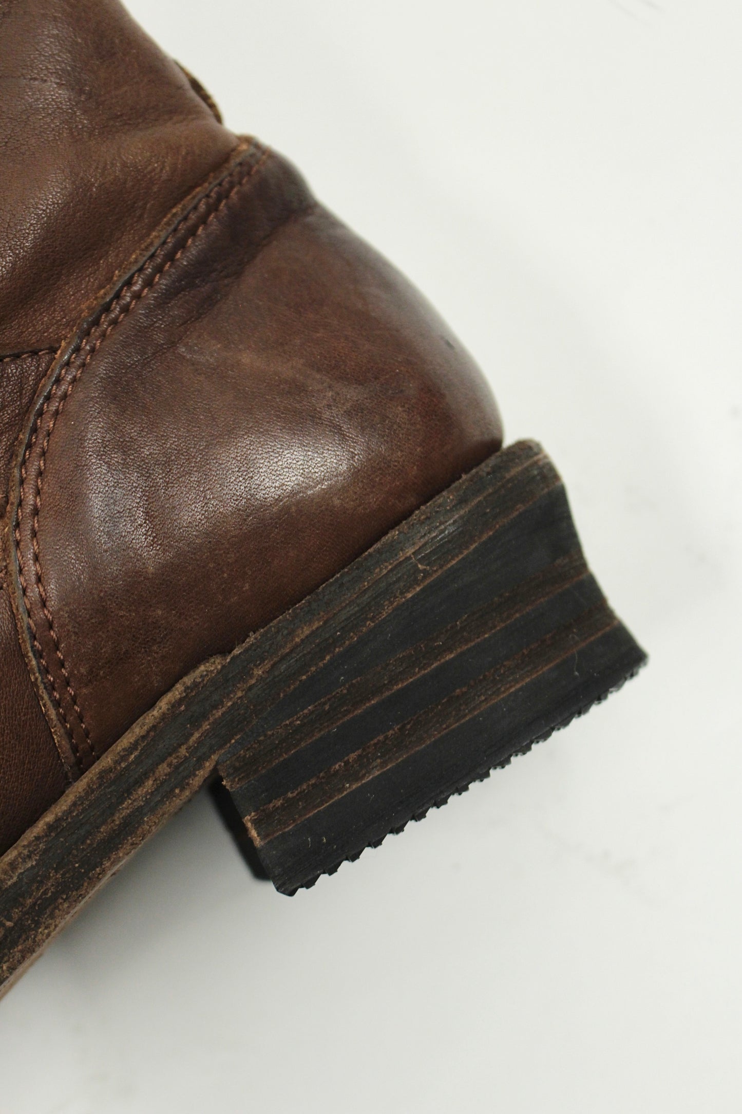 Ballet Isamu Katayama Backlash Tall Brown Leather Boots