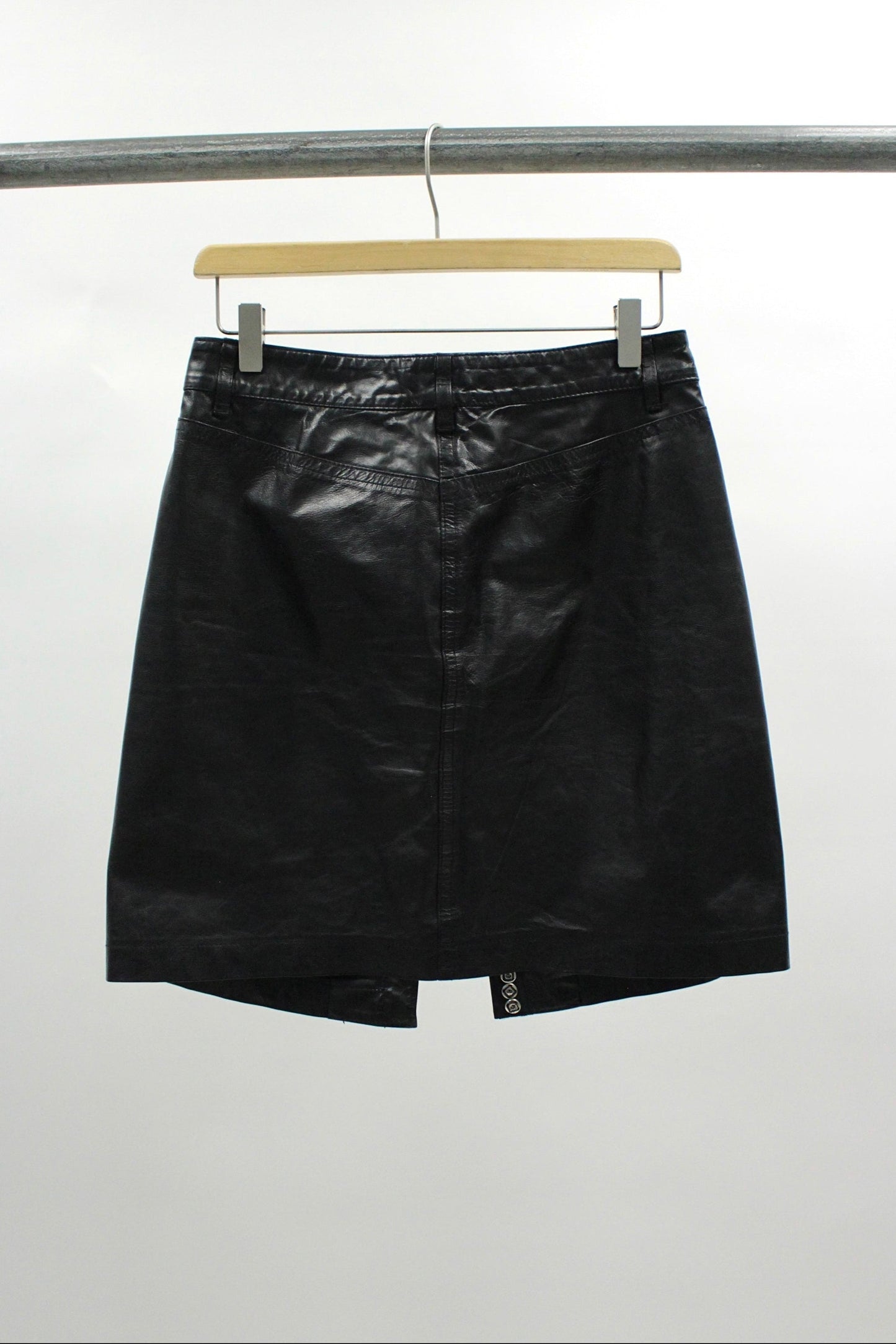 S/S01 Ann Demeulmeester Leather Mini Skirt