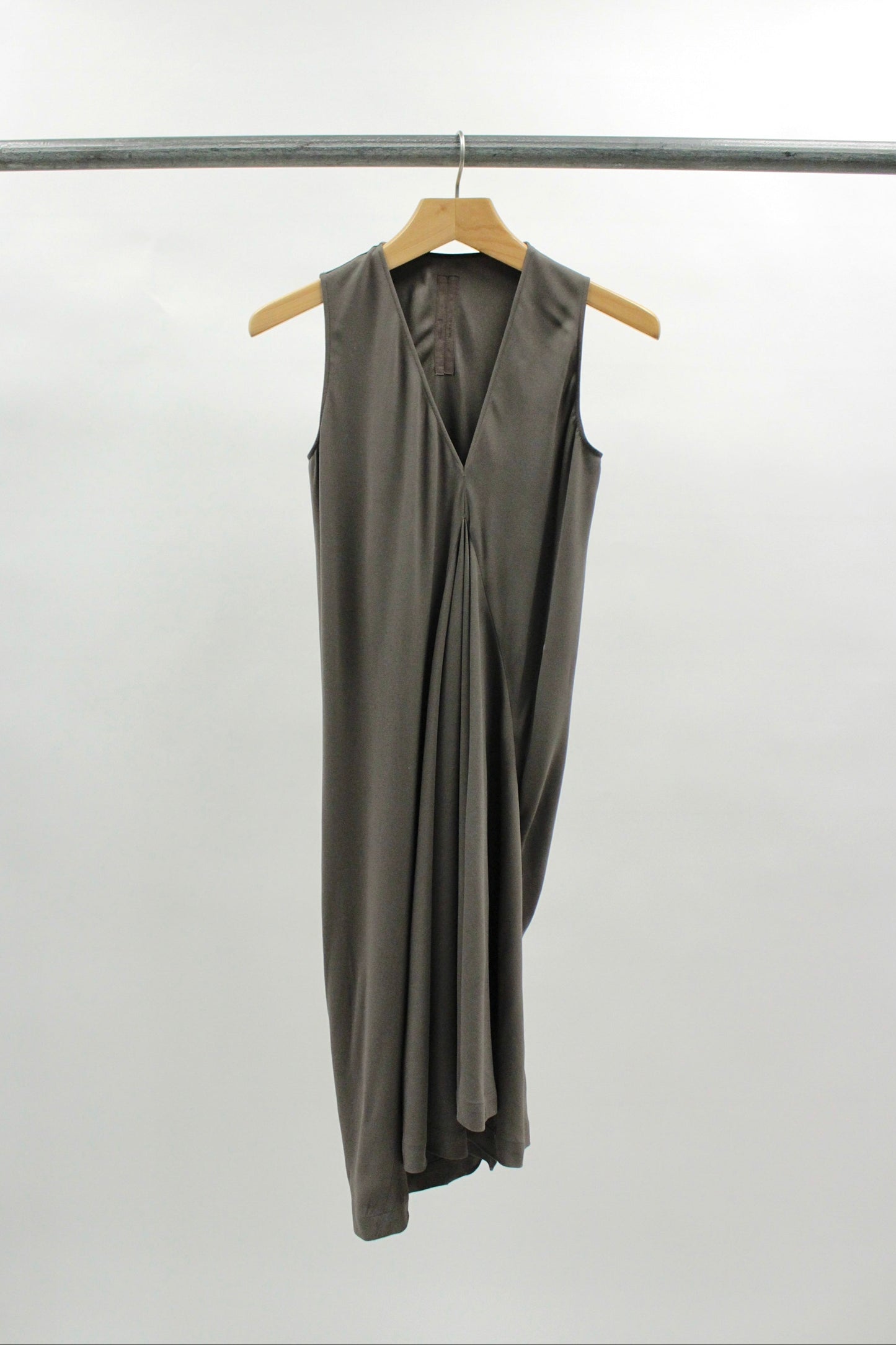 S/S12 Rick Owens "NASKA" Asymmetrical Draped Midi Dress