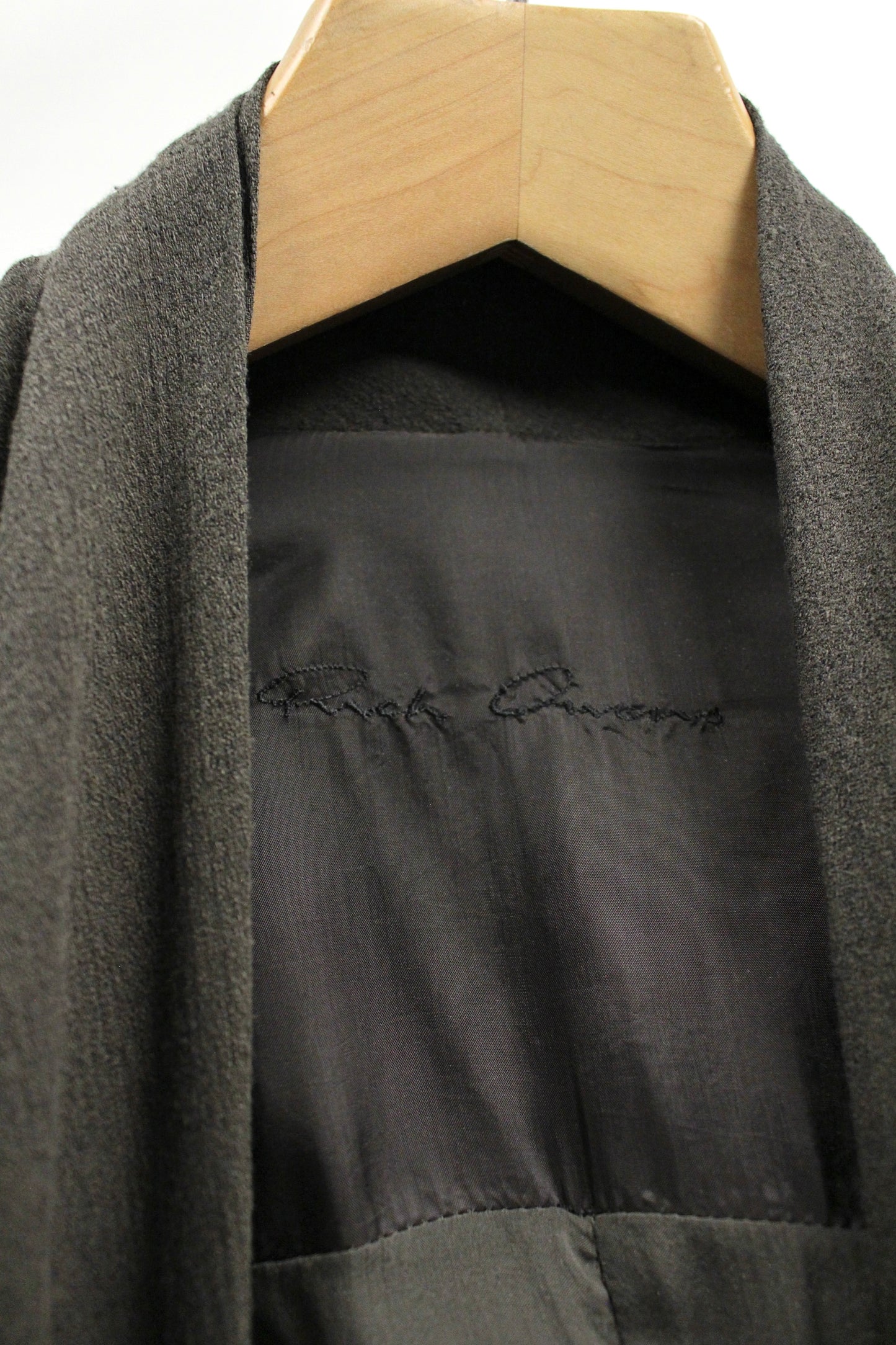 S/S05 Rick Owens Asymmetrical Drape Jacket