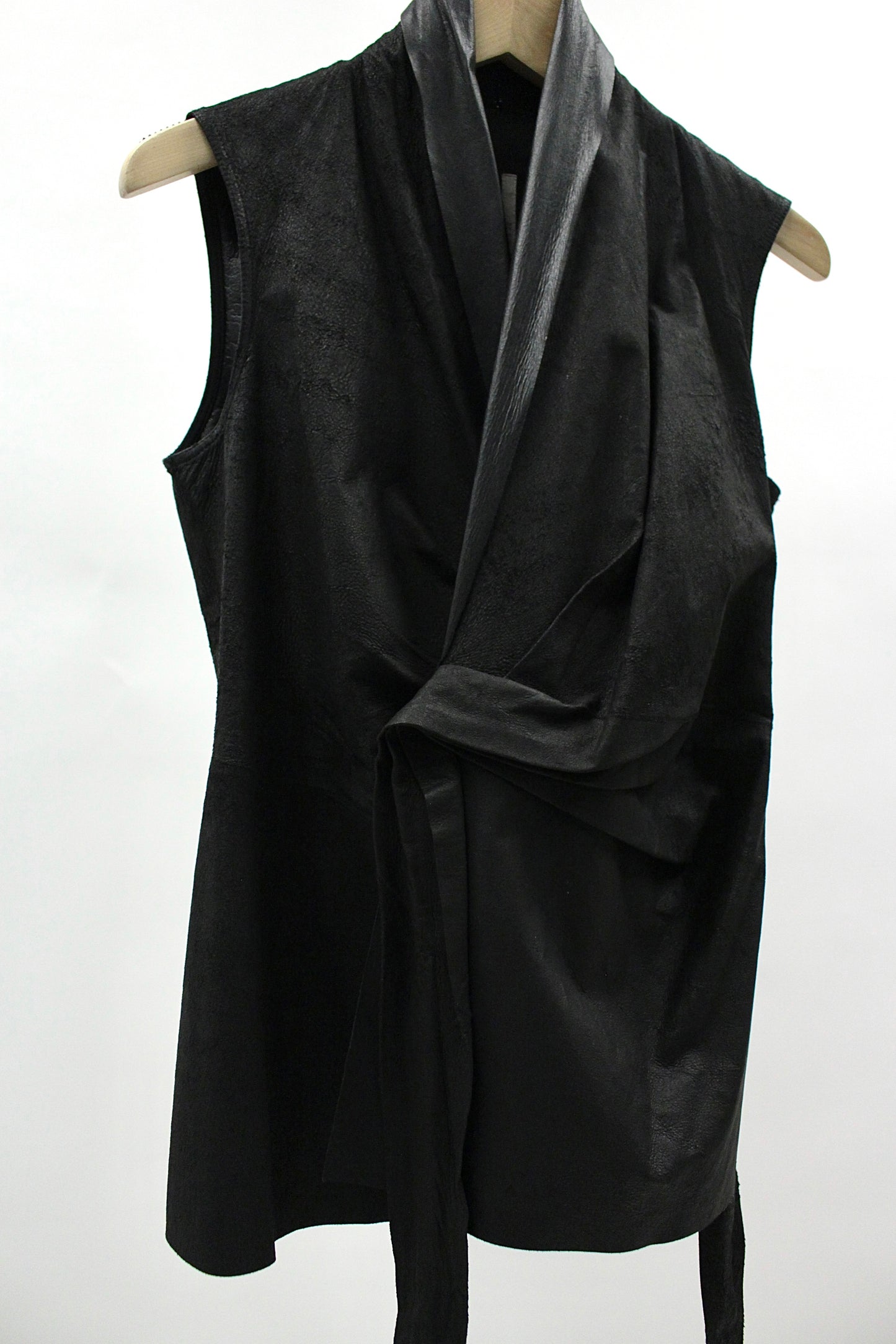 S/S22 Rick Owens "Fogachine" Lambskin Belted Vest