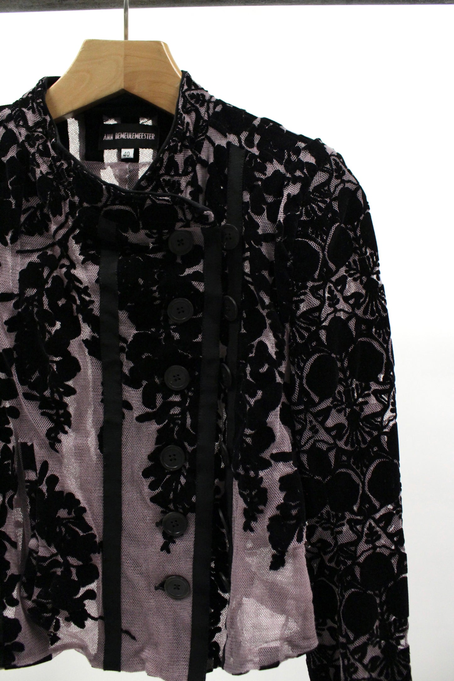 S/S14 Ann Demeulemeester Floral Velvet Fencing Jacket