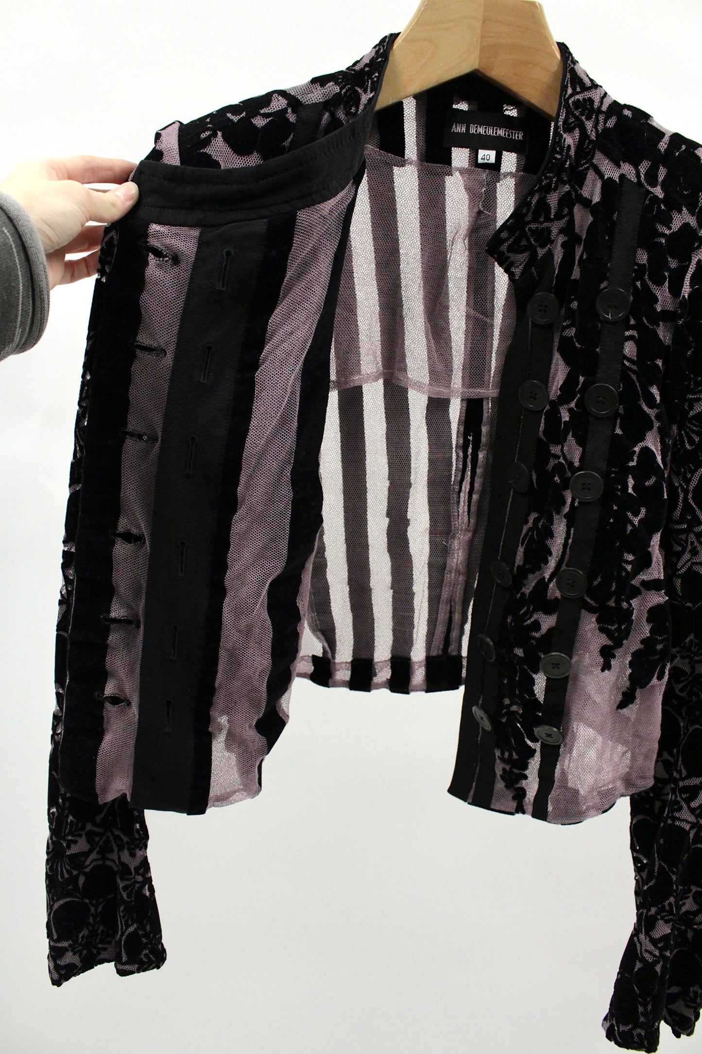S/S14 Ann Demeulemeester Floral Velvet Fencing Jacket