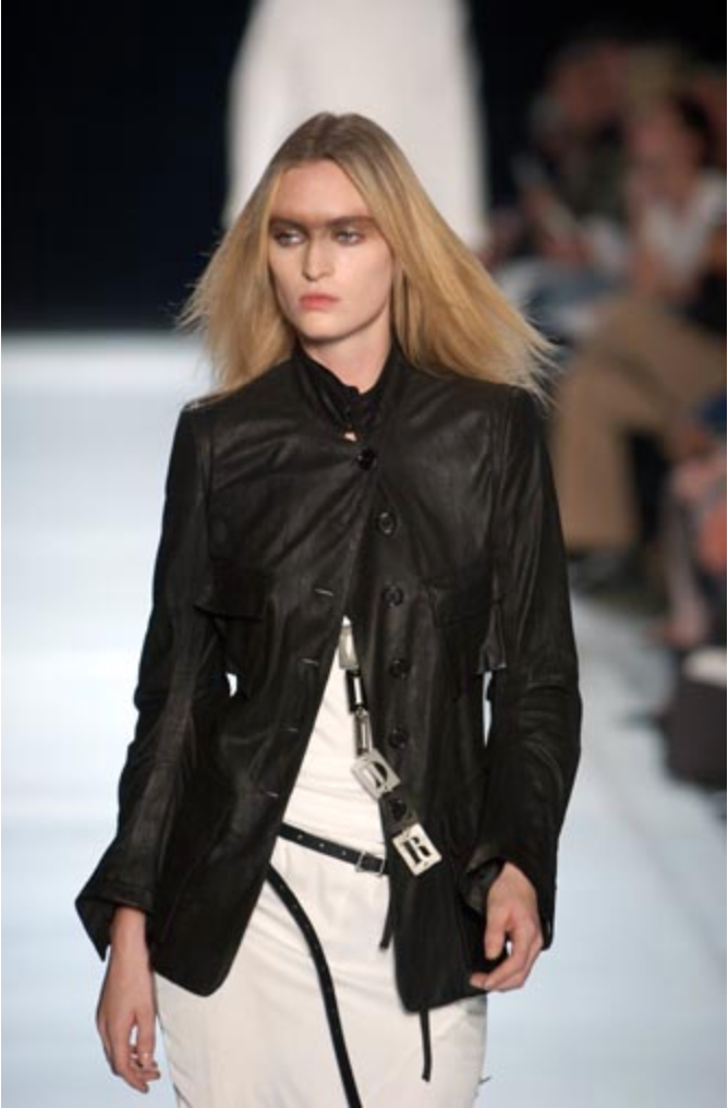 Ann Demeulemeester Spring 2003 Leather Jacket