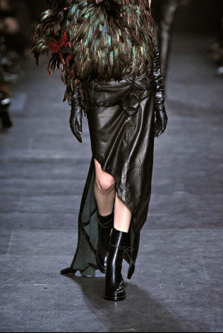 F/W10 Ann Demeulemeester Lace-Up Wedge Suede Boots